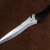 Resident Evil 4 Jack Krauser knife Large verion, Made of spring steel , fixed blade hunting knife, bowie knife by sufi damascus, razor sharp knife fully functional 8mm thick knife with leather sheath