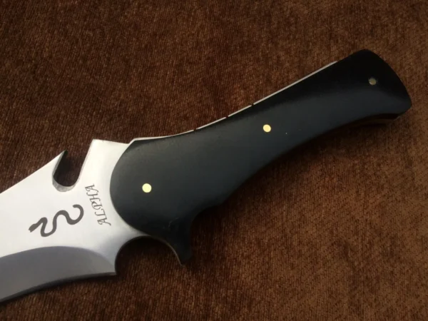 Resident Evil 4 Jack Krauser knife Large verion, Made of spring steel , fixed blade hunting knife, bowie knife by sufi damascus, razor sharp knife fully functional 8mm thick knife with leather sheath
