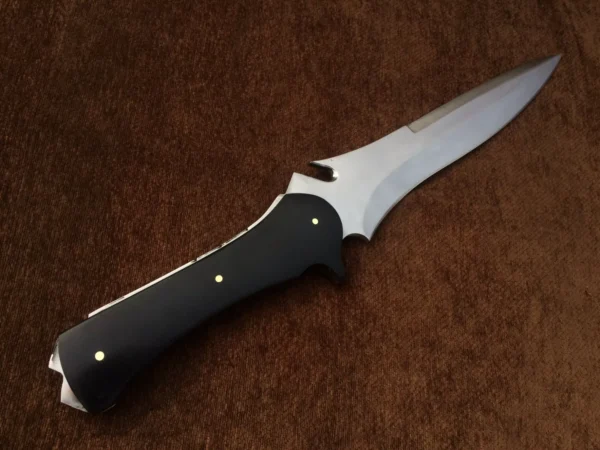 Resident Evil 4 Jack Krauser knife Large verion, Made of spring steel , fixed blade hunting knife, bowie knife by sufi damascus, razor sharp knife fully functional 8mm thick knife with leather sheath