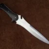 Resident Evil 4 Jack Leon Kennedys knife Made of spring steel , fixed blade hunting knife, bowie knife by sufi damascus, razor sharp knife fully functional 8mm thick knife with leather sheath