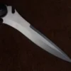 Resident Evil 4 Jack Krauser knife Large verion, Made of spring steel , fixed blade hunting knife, bowie knife by sufi damascus, razor sharp knife fully functional 8mm thick knife with leather sheath