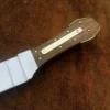 Satin polished James bowie no,1 , Custom handmade 5160 spring steel guard less bowie knife