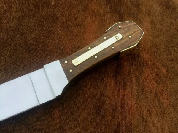 Satin polished James bowie no,1 , Custom handmade 5160 spring steel guard less bowie knife