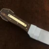 Satin polished James bowie no,1 , Custom handmade 5160 spring steel guard less bowie knife