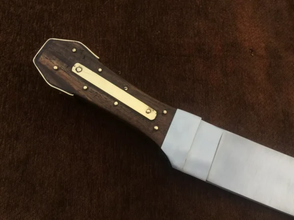 Satin polished James bowie no,1 , Custom handmade 5160 spring steel guard less bowie knife