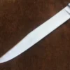 Satin polished James bowie no,1 , Custom handmade 5160 spring steel guard less bowie knife