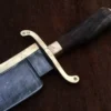 Alamo Musso Bowie knife , Custom handmade forged 5160 spring steel historical bowie knife, Museum Replica , 8mm thick, Brass spine guard , brass bolster and butt cap , oak wood handle and razor Sharp, custom knife, Come with cowhide leather sheath antiqued bowie knife