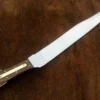 Satin polished James bowie no,1 , Custom handmade 5160 spring steel guard less bowie knife