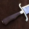 Alamo Musso Bowie knife , Custom handmade forged 5160 spring steel historical bowie knife, Museum Replica , 8mm thick, Brass spine guard , brass bolster and butt cap , oak wood handle and razor Sharp, custom knife, Come with cowhide leather sheath