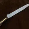 Satin polished James bowie no,1 , Custom handmade 5160 spring steel guard less bowie knife