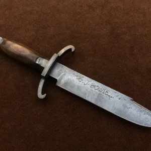 Antiqued Bart Moore Bowie knife , Historical Bowie knife , Museum Replica, Forged Bowie knife, Handmade with love