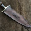 Alamo Musso Bowie knife , Custom handmade forged 5160 spring steel historical bowie knife, Museum Replica , 8mm thick, Brass spine guard , brass bolster and butt cap , oak wood handle and razor Sharp, custom knife, Come with cowhide leather sheath
