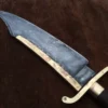 Alamo Musso Bowie knife , Custom handmade forged 5160 spring steel historical bowie knife, Museum Replica , 8mm thick, Brass spine guard , brass bolster and butt cap , oak wood handle and razor Sharp, custom knife, Come with cowhide leather sheath antiqued bowie knife
